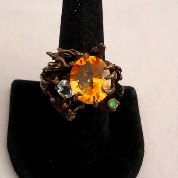 Antique Natural gemstone ring Size 8 🤗 - Picture 1 of 8